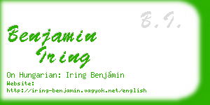 benjamin iring business card